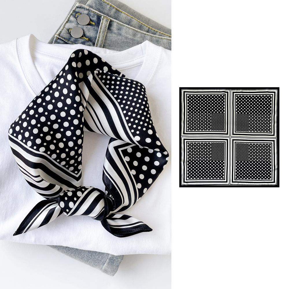 Seidentuch klein quadratisch Damen Nationalstil bedruckt Maulbeerseide Tuch quadratisches Tuch Seide schlicht Kreppsatin Seidentuch