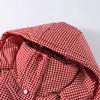 Checkered Retro Down Jacket Girls Fashionable Casual Cotton Coat Little Girl