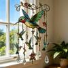 Carillons éoliens Colibri, avec Pendentifs en Cristal Carillons éoliens Métalliques d'Extérieur, Réflexion de la Lumière Arc-en-ciel Carillon éolien Durable pour la Décoration de Jardin et de Cour