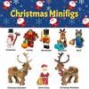Merry Christmas Santa Claus Reindeer Snowman Turkey Cartoon Animal Building Blocks Kids Toy 8pcs