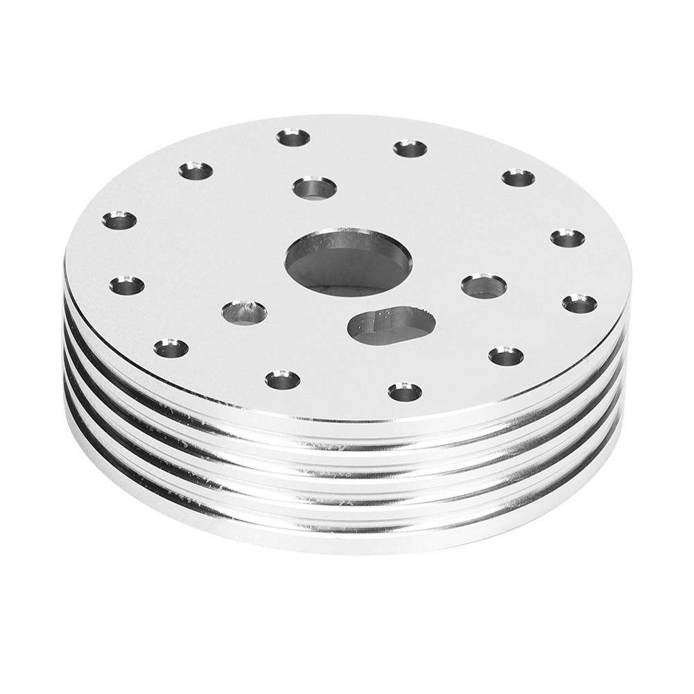 1in Aluminum Steering Wheel Hub Spacer for 5 6 Hole Wheels to 3 Hole Adapter(Black)