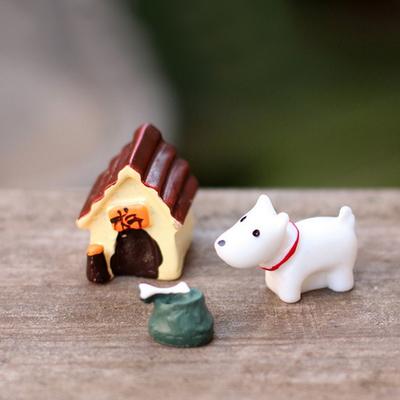 Kreativität DIY Sukkulenten Pflanzen Topf Kultur Microlandschaft Fee Hund Haus Dekoration Zubehör