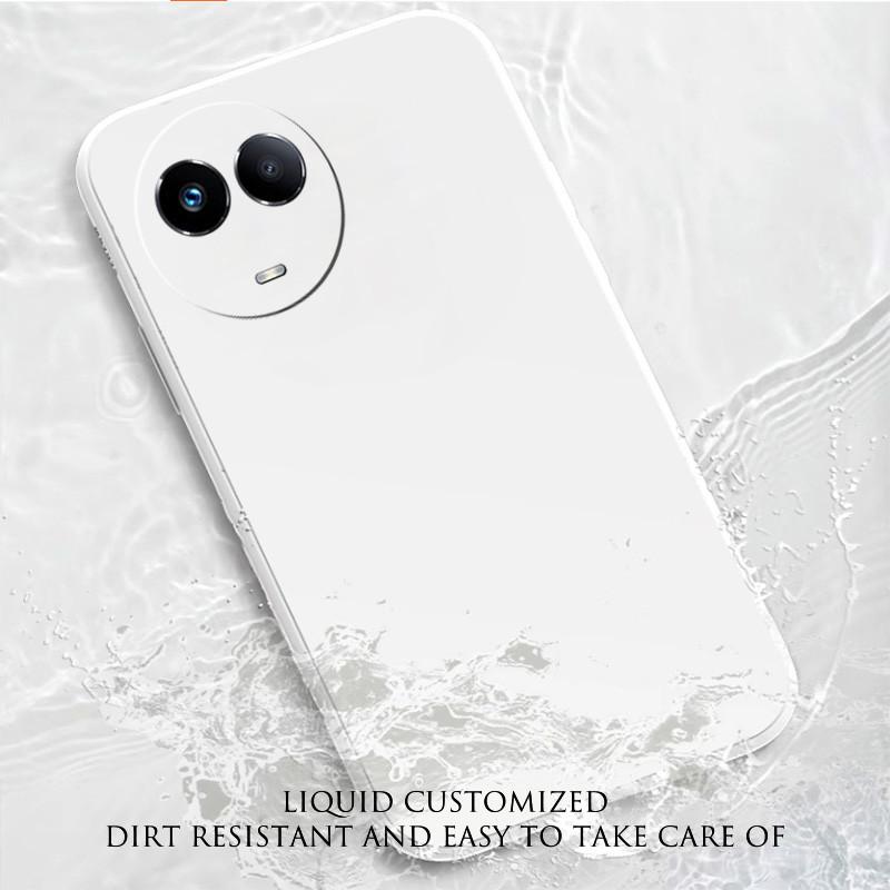 Liquid Silicone Case For Realme 11 10 Pro Plus 11X 11 5G 4G Matte Original Liquid Shockproof Straight Edge Ultrathin Protective Soft Cover Shell