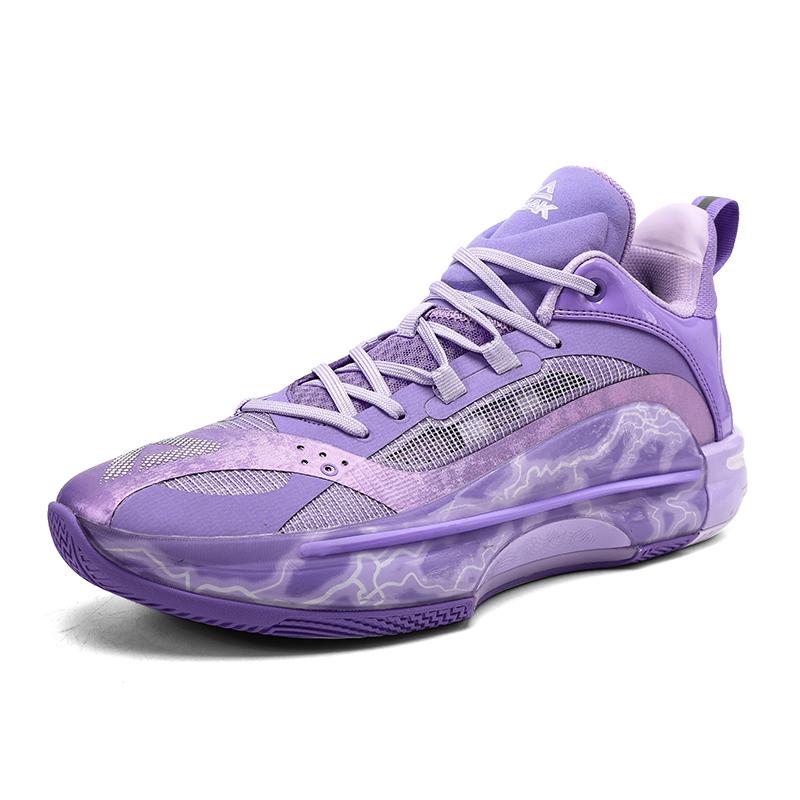 Peak Flash 5 Generation Stability Support Low Top Basketball Shoes Men sneaker Lightning Orchid-Purple ET41697A