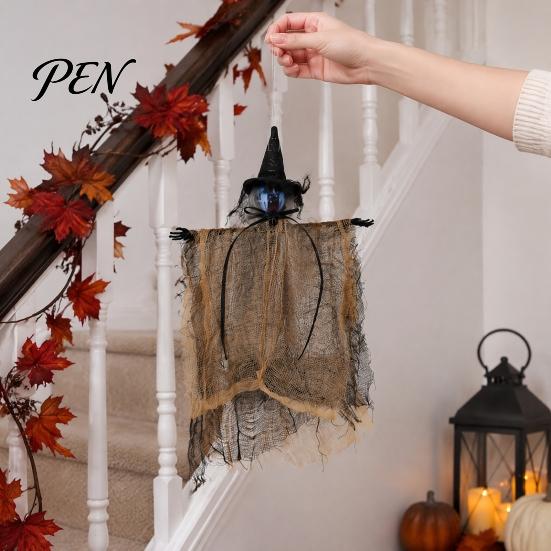Scary Party Hanging Decor Spooky Witch Halloween Decoration, Ghost Ornament Scene Layout Supplies for Haunted House, Indoor Outdoor Tree Yard