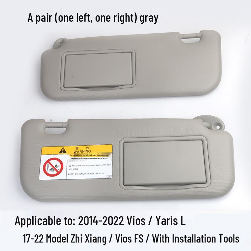 Yueliangcheng Car Sunshade for Corolla with Vanity Mirror, Driver & Passenger Seats