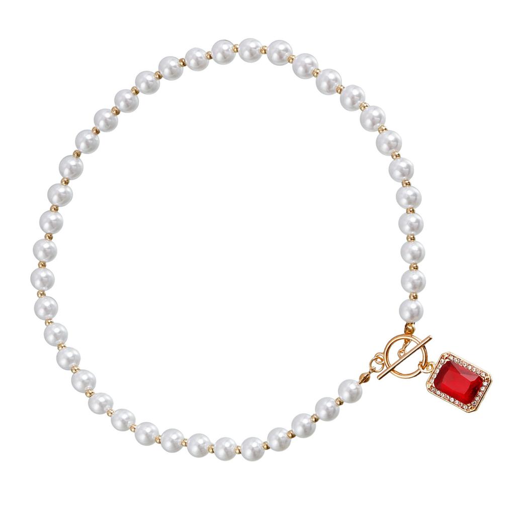 Pearl Necklace Imitation Pearl Pendant Necklace All Matching Elegant Fake Pearl Necklace Stylish