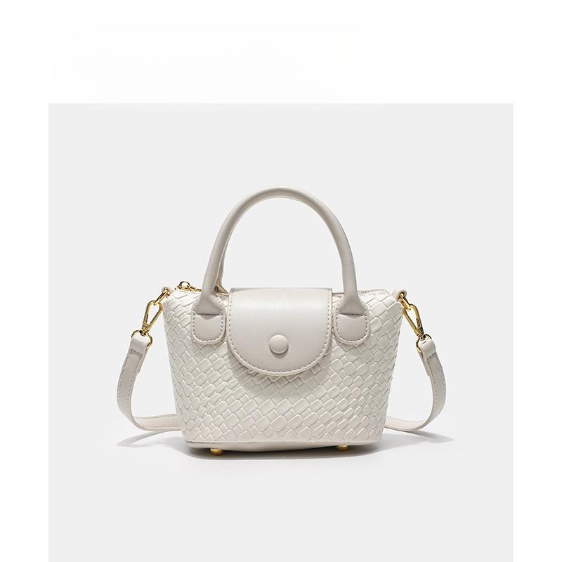 

Высококачественная тканая легкая роскошная повседневная маленькая сумка женская модная трендовая модная повседневная сумка через плечо на одно плечо белый