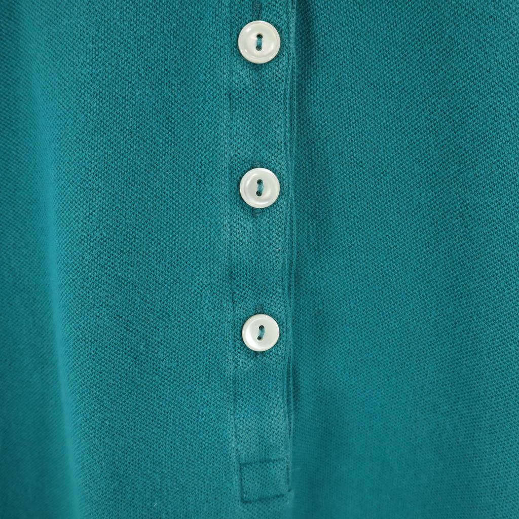 Lacoste Short Sleeve Polo Shirt 42 Turquoise Fawn Women Used