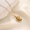 1pcs Stainless Steel Openable Oval Heart Photo Frame Pendant Necklace For Women Vintage Fashion Jewelry Gifts