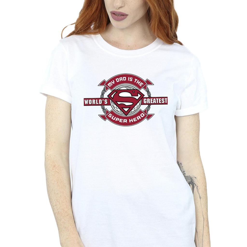 DC Comics Womens/Ladies Superman Super Hero Cotton Boyfriend T-Shirt
