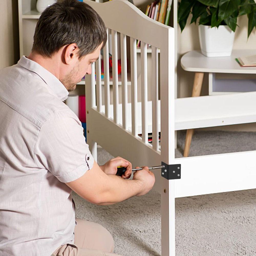 Stainless Steel Corner Bracket Heavy Duty Corner Brace Metal Right Angle Brace  Wood Bedframe