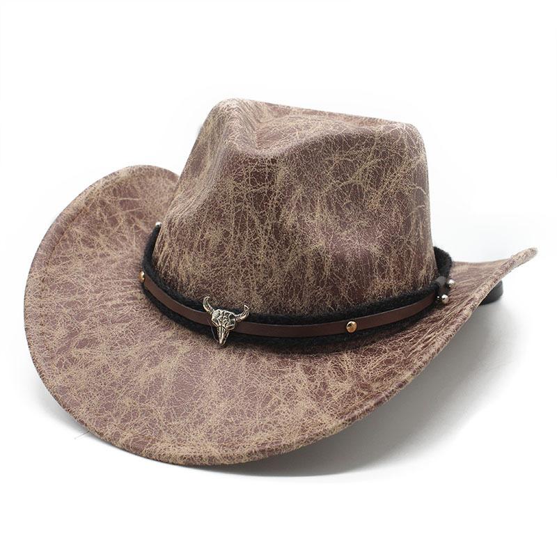 Suede Western Cowboy Hat With Characteristic Texture British Retro European And American Outdoor Cycling Sunshade Jazz Top Hat