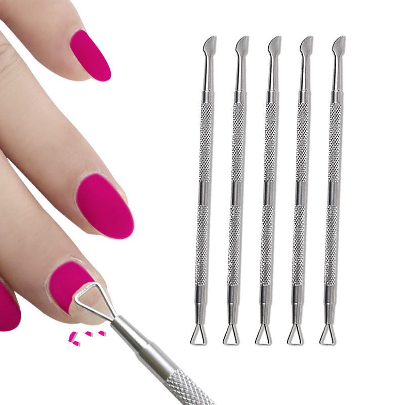 Stainless Steel Dual-Use Nail File & Cuticle Pusher