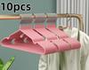 10 Non-slip Coated Metal Suit Hangers Heavy Duty Hangers Metal Shirt Hangers Traceless Simple Hangers Multifunctional Hangers