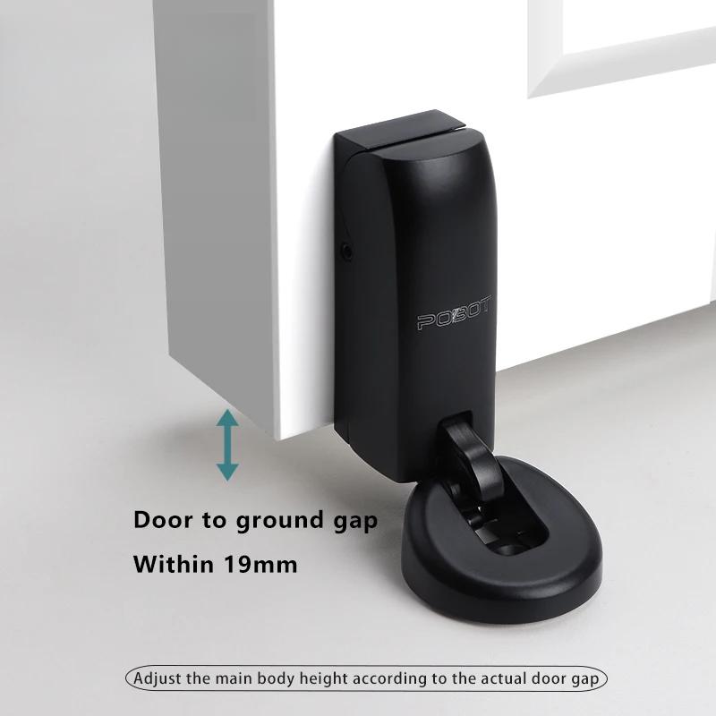 Silent Windproof Floor Suction Hydraulic Buffer Door Area Suction Bedroom Anti-collision Door Suction Bath Area Damping Door Stop for Home