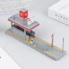 1:64 Scale Metro Station Diorama Model Architecture Scene Kits Diy Unassembly For Diorama Sand Table Layout Decor