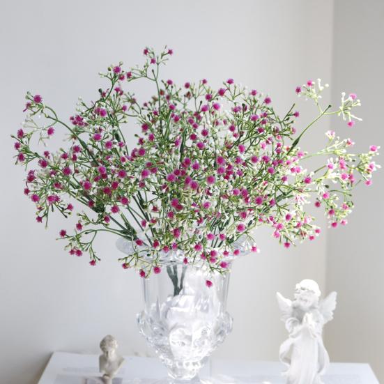 Artificial Gypsophila Flowers Maintenance-Free Faux Flowers Realistic Fake Flowers with Flexible Stems for Home Wedding Party Decor Flower Arrangement