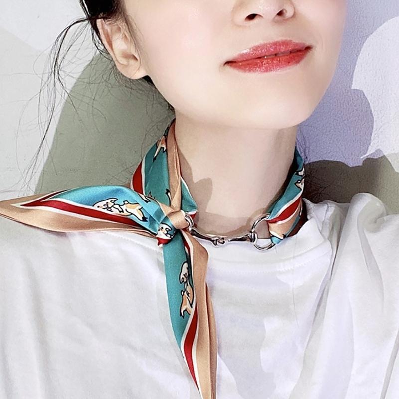 Porte-écharpe Fashion avec Détail Mors de Cheval Attache-écharpe Broches Tendance pour Châles Bijoux Polyvalents pour Écharpes Wraps