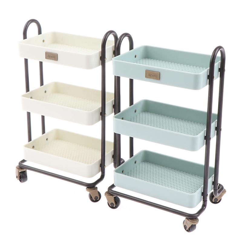 Doll House Home Furnishings Mini Kitchen Rack Movable Electrical Rack