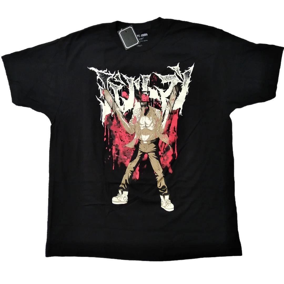 Chainsaw Man Denji Graphic T-Shirt XL Black Anime Tee Japan S