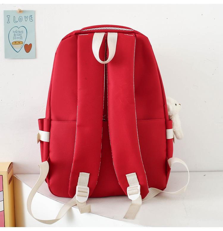 Schoolbag Female Junior High School Student Backpack Student Large Capacity Schoolbag