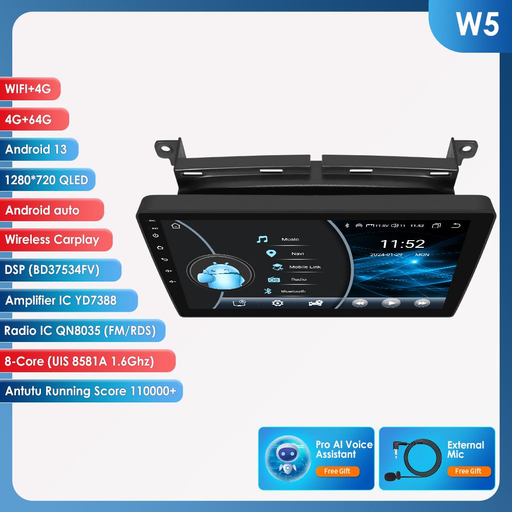 OSSURET Carplay Car Intelligent Systems Carplay Android 13 Car Radio for Fiat 500 2016 2017 2018 2019 Multimedia Video Player WIFI Autoradio Bluetooth