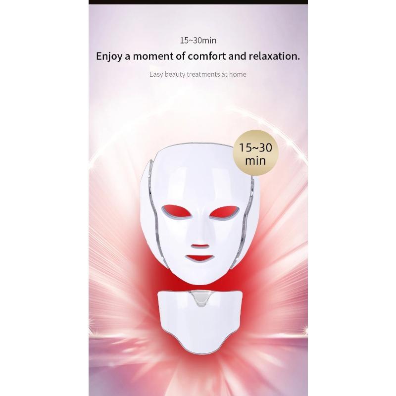 Multi-Functional LED Beauty Instrument - 7 Colors Facial Neck for Comprehensive Skin Care