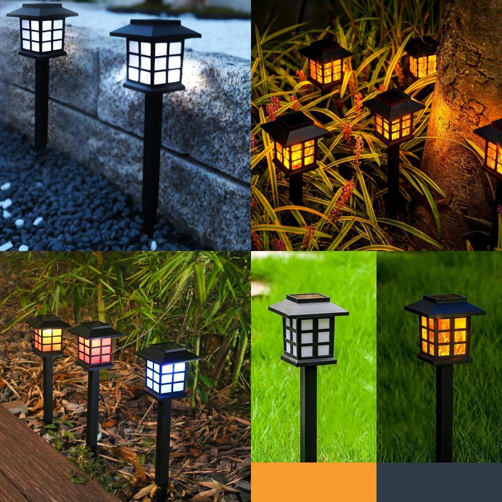 Vintage Solar Powered Garden Lamp With Warm Light For Patio And Pathway Lighting