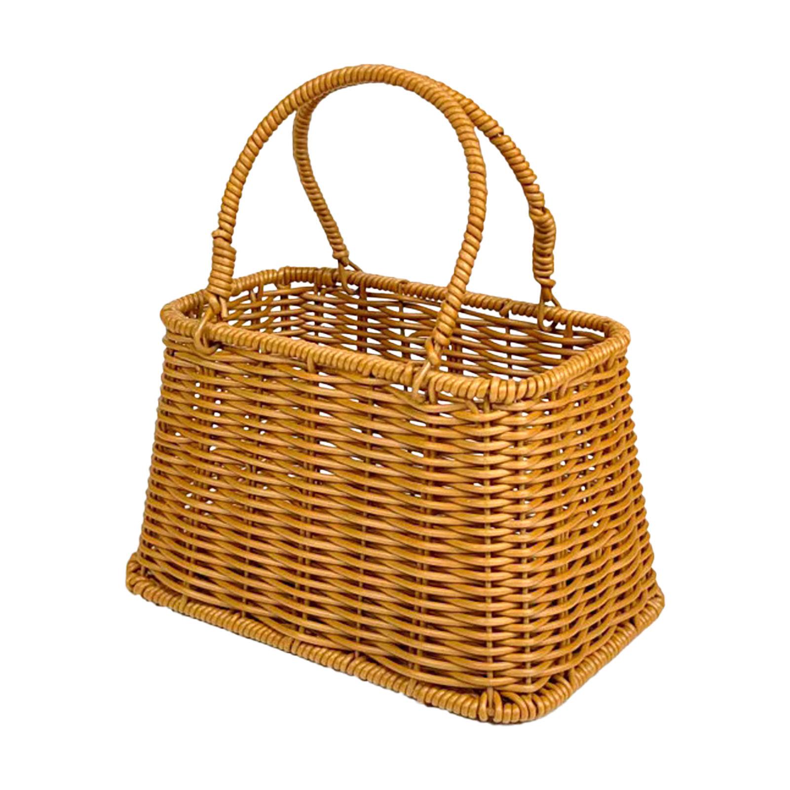 

Wicker Style Storage Basket Weave Multipurpose Organizer Bin Durable And Lightweight For Home Office Use