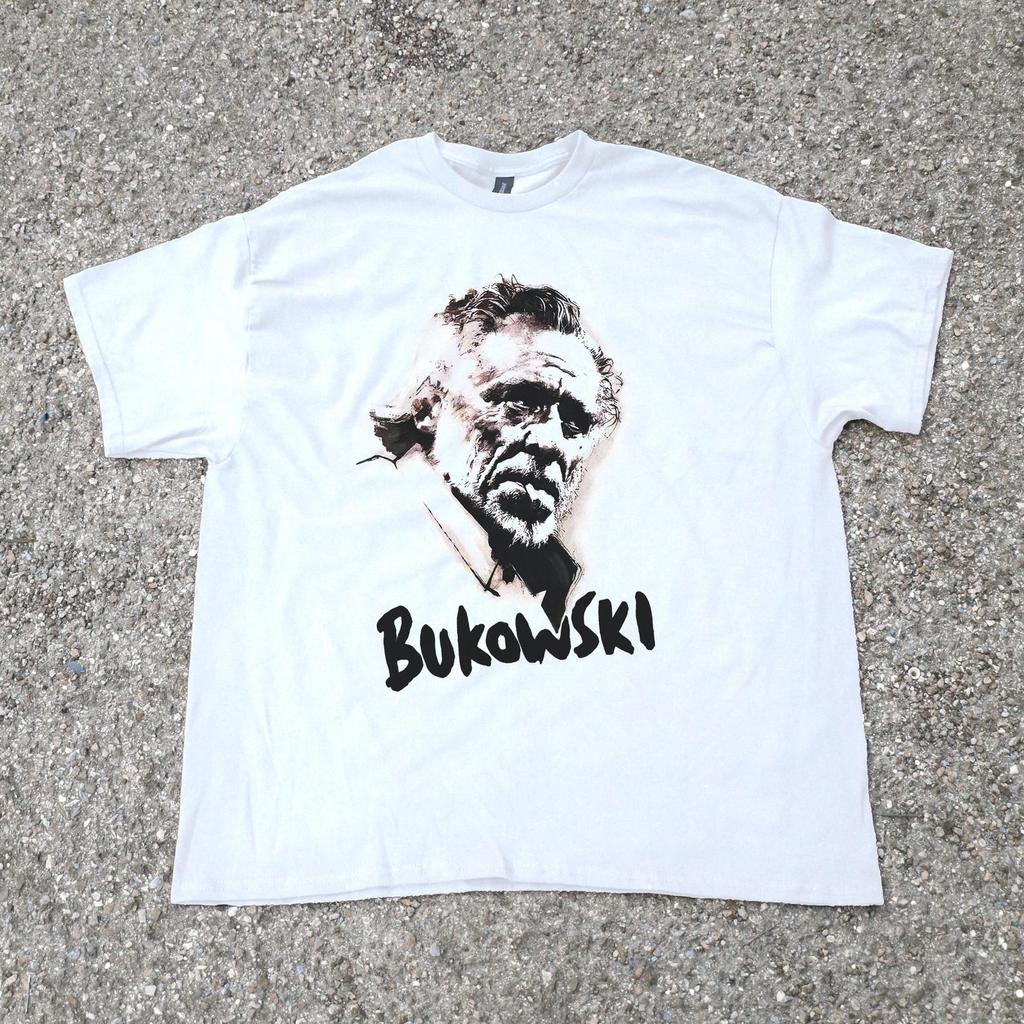 Charles Bukowski T-Shirt | Portrait Graphic Tee | Literary Poet & Writer Inspired Shirt