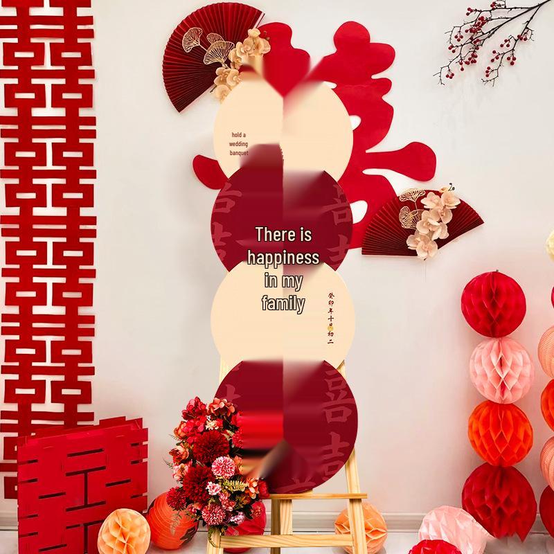 Customized Wedding Reception KT Board and Artificial Flower Display Stand