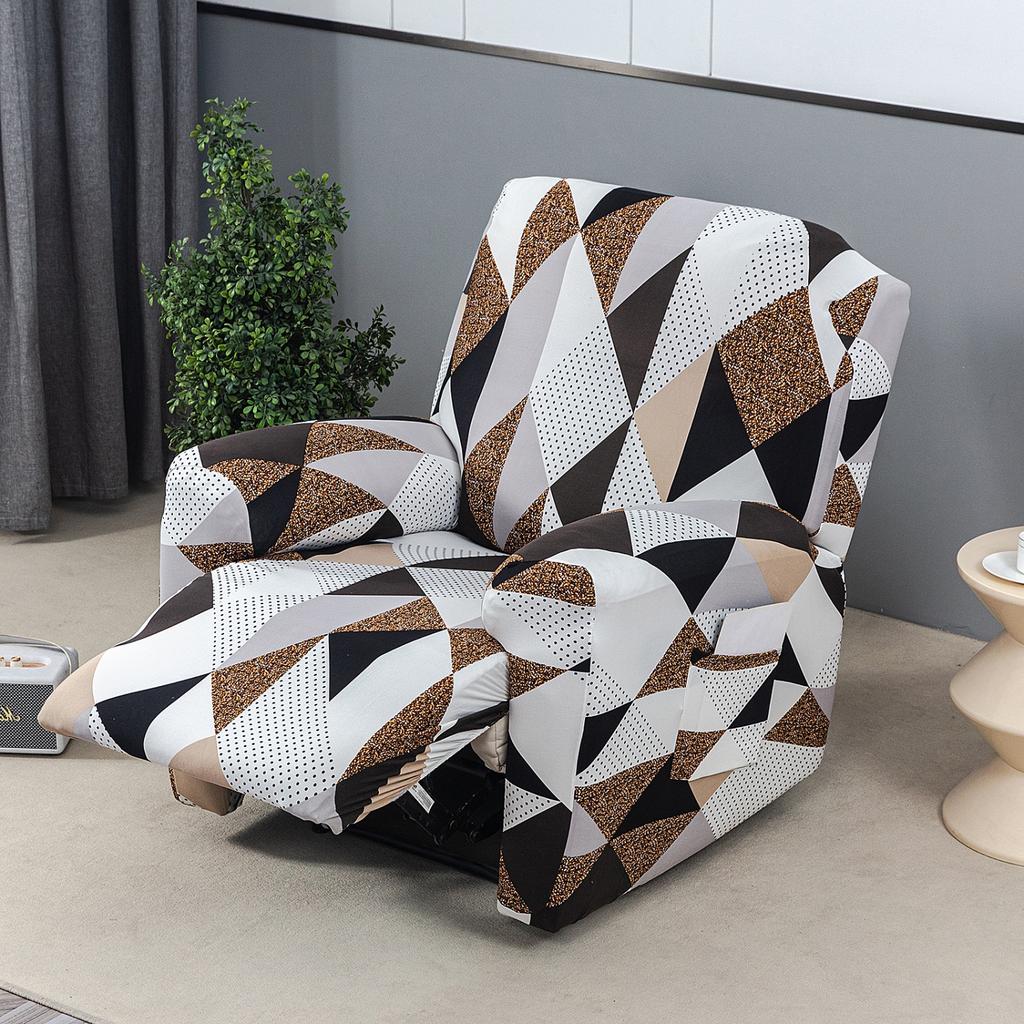 Stretch Recliner Chair Cover 4-Pieces Soft Recliner Chair Slipcover 1-Seater Sofa Couch Protector Home Decor Washable