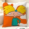 Federa per Cuscino Cartone Animato Anime H-Hey Arnolds 2 Lino Naturale Tessuto Biologico Stampa Double-Sided Divano Decorazione Casa Regalo Federa per Cuscino