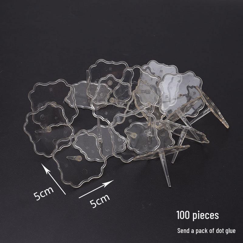 100 Clear Plastic Figurine Stabilizer Inserts for Cake Decorations