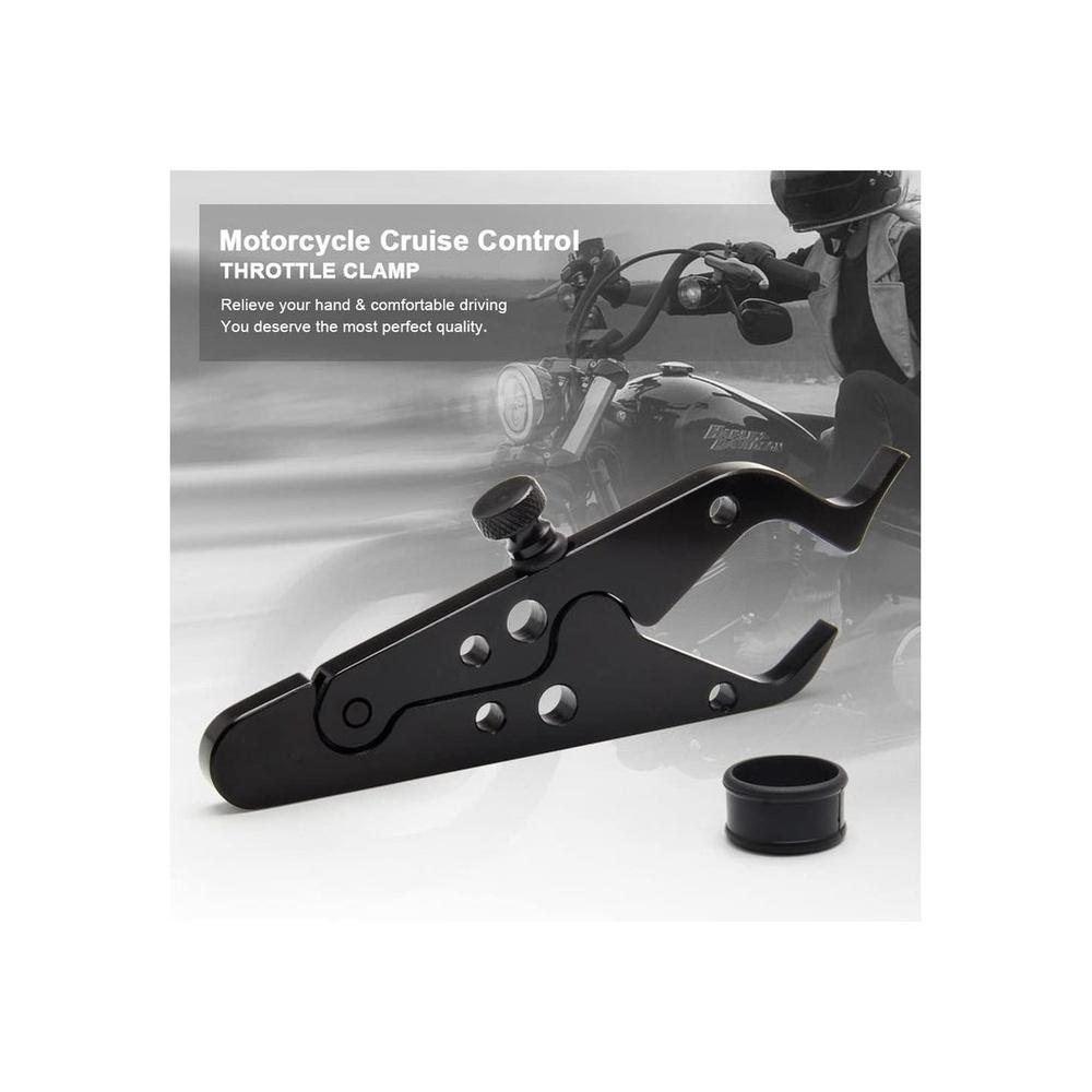 Motorcycle Cruise Control Throttle Lock Assist Aluminum Wrist and Hand Grip Lock Clamp with Silicone Ring Protect Throttle Grip Throttle Control Syst