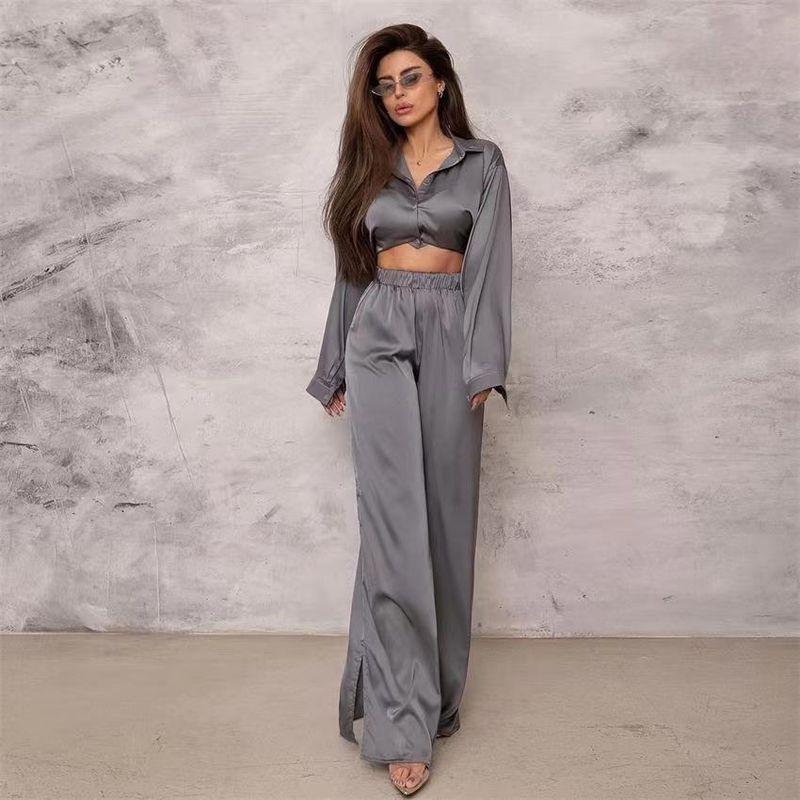 New Arrival Spring/Summer Fashion Style Loose Casual Top Pants Suit Homewear Loose Top Pants Suit