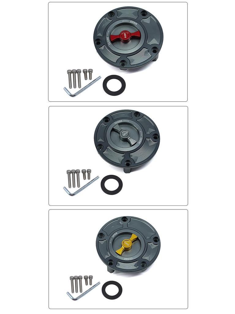 SH-L6005: Quick-release aluminum alloy fuel tank cap for motorcycle modifications.