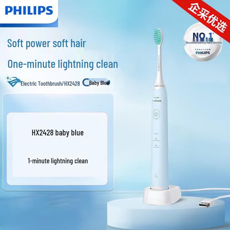 Philips Sonic Electric Toothbrush HX2428 CN plug (adapter included)