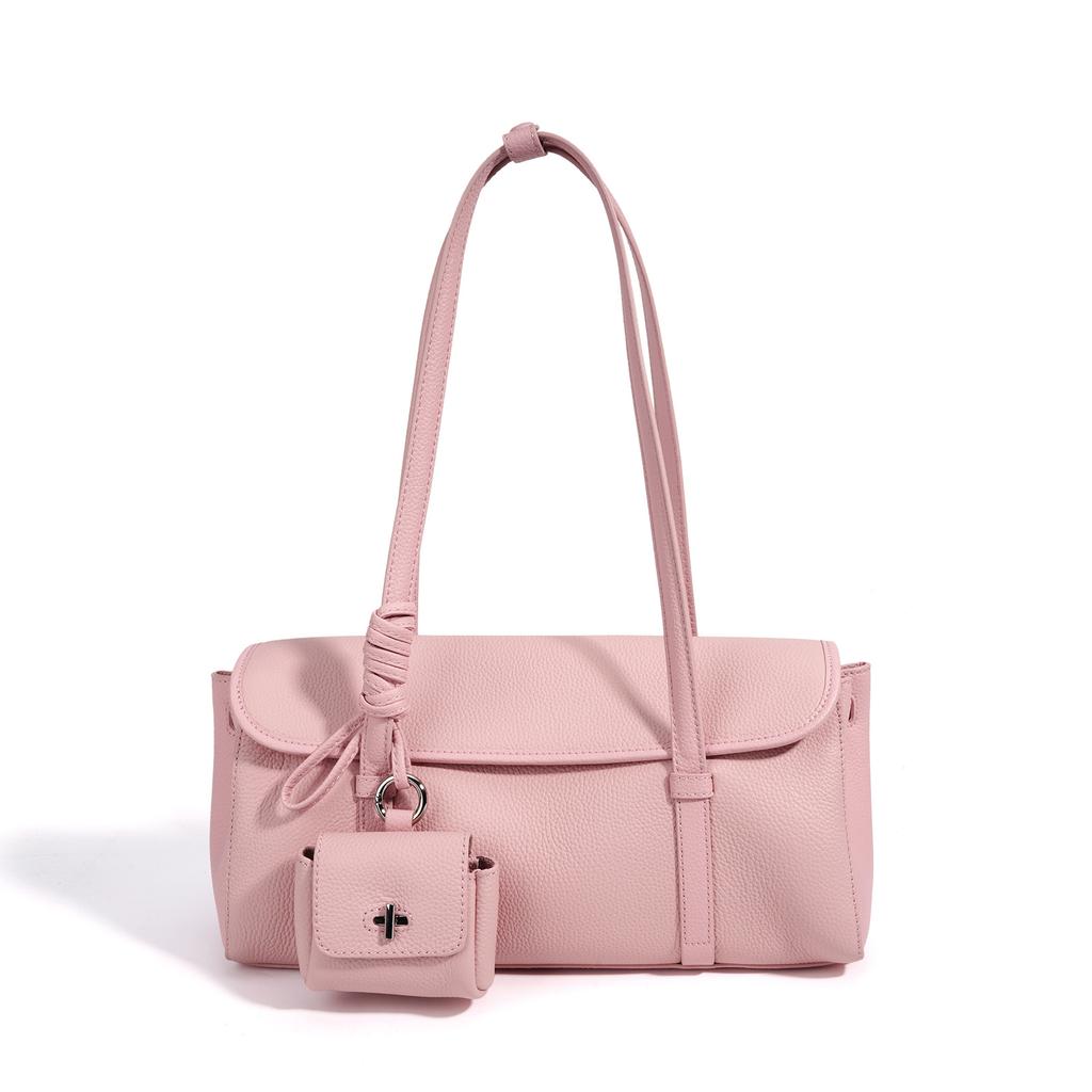 Classic high-end shoulder bag, leather medieval large-capacity shoulder bag, commuter simple support bag