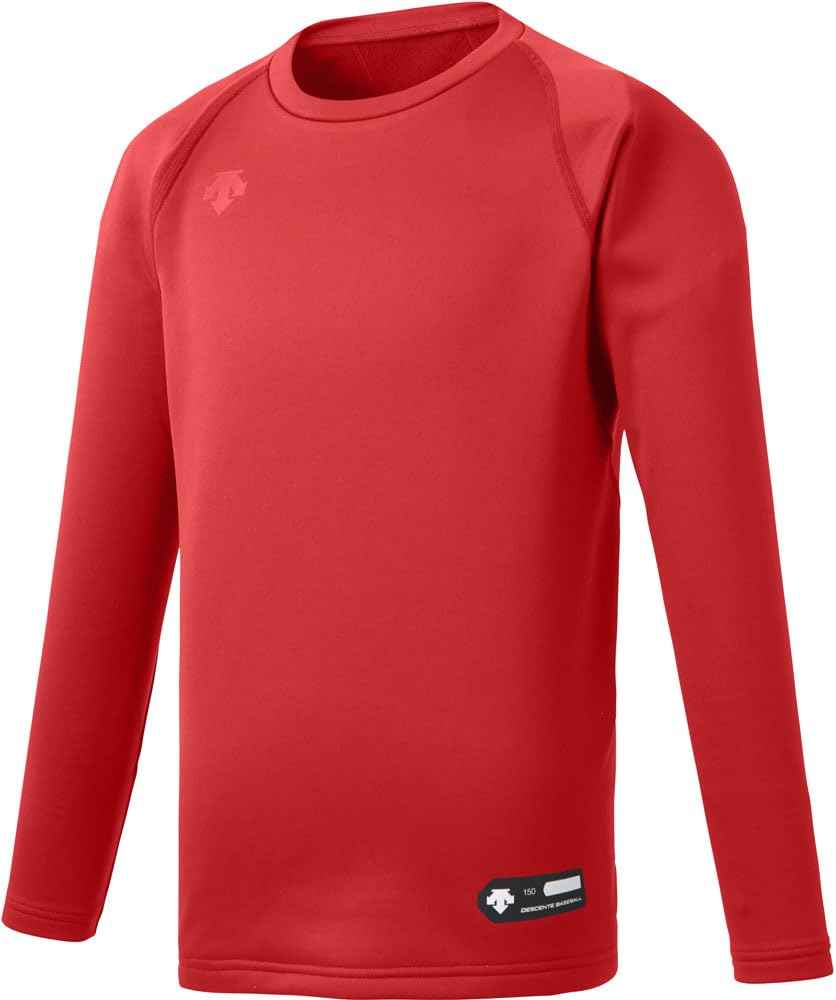 DESCENTE Junior Round Neck Long Sleeve Baseball Undershirt Red Boys' JSTD-657B,