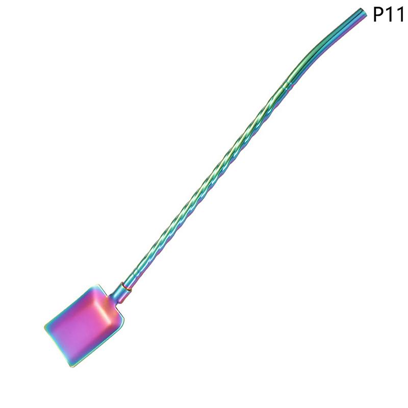 2In1Drinking Straws Spoon Creative Stainless Steel Reusable Drinking Straw