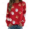 Autumn Fashion 3D Happy Christmas Print Sweatshirts Santa Claus Xmas Graphic Round Neck Hoodies Women Funny Clothing Sweatshirt