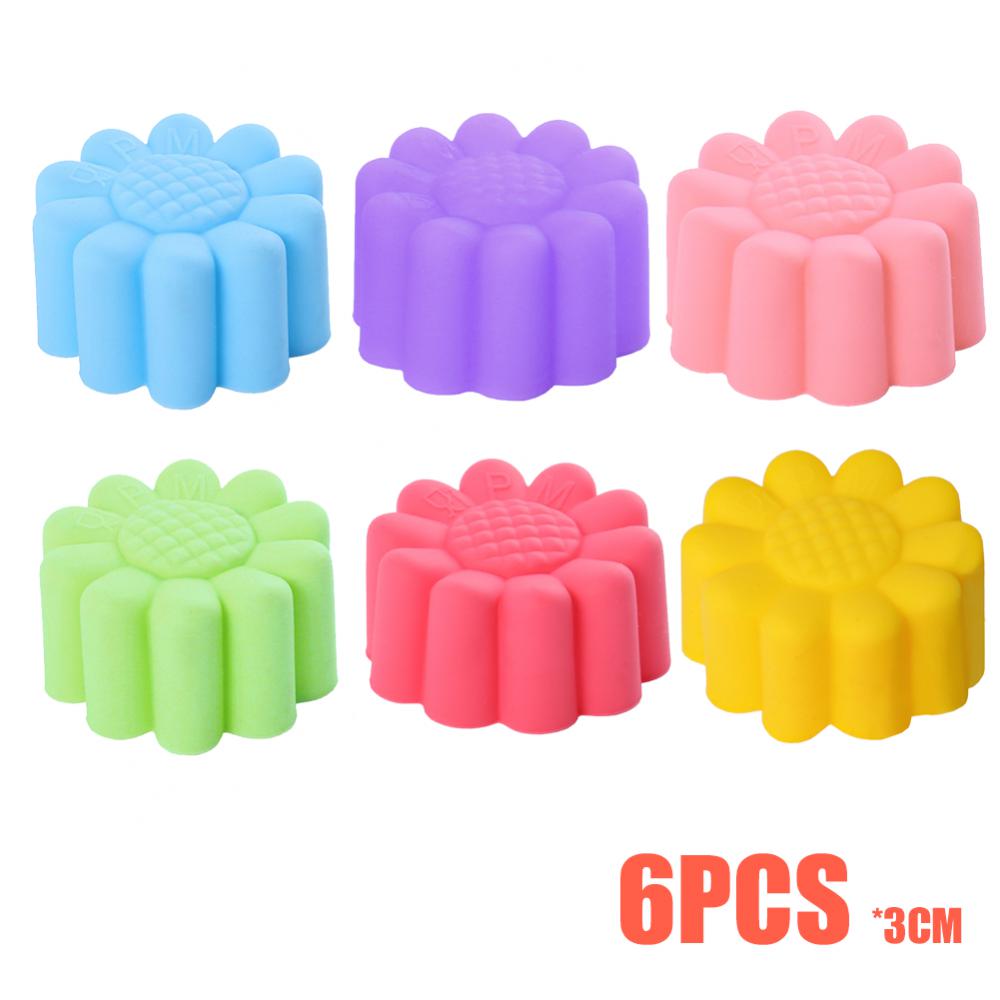 6/2/1pcs Silicone Dessert Baking Mold Sunflower Craft Cake Candy Chocolate Mold DIY Cake Baking Decoration Kitchen Baking Tools