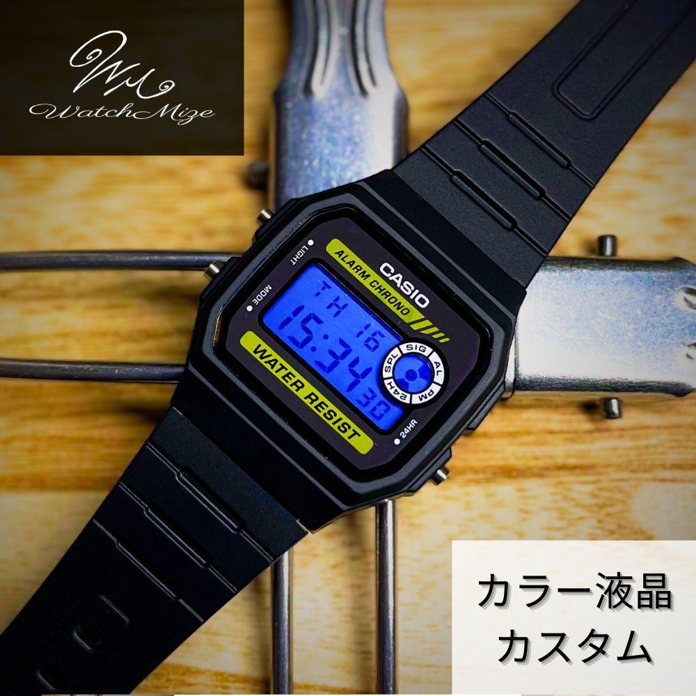 Color LCD custom F-94WA-9JH base Blue LCD model (CASIO base) Custom watch