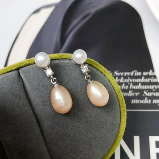 Freshwater Double Pearl Stud Earrings – Niche Luxury, Novel and Simple Design, TikTok Style