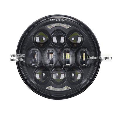 5.75" LED Harley Headlight, 80W, Adjustable High/Low Beam for Modified Models