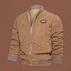 Corduroy Jacket Men's Spring and Autumn New Retro Baseball Collar Jacket Green Business Casual Men's Fashion