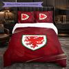 Wales Rugby Pattern Microfiber 3Pcs Bedding Set Decor Duvet Cover Set For Bedroom Home Use