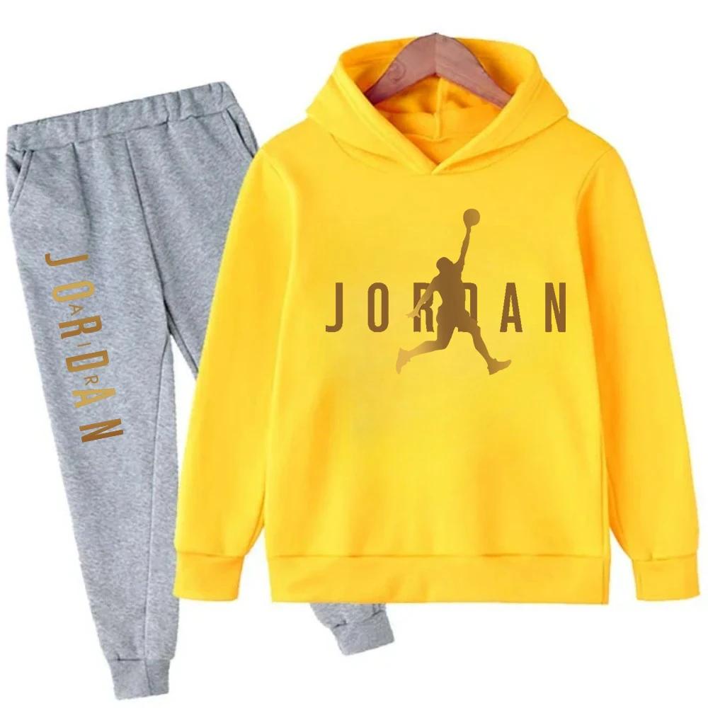 TZWYAutumn Warm Slam Dunk Master Pattern Printed Children Set Hoodie+Pant Suit 2pcs Set Kids Boy Girl Fashion Clothing Tracksuits